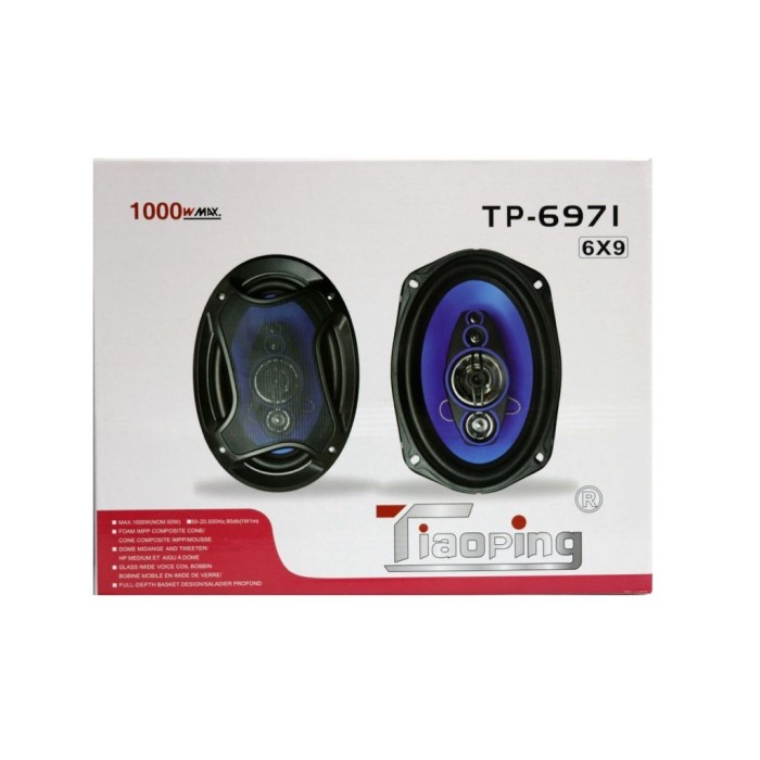 Colunas para Carro 1000W TP-6971