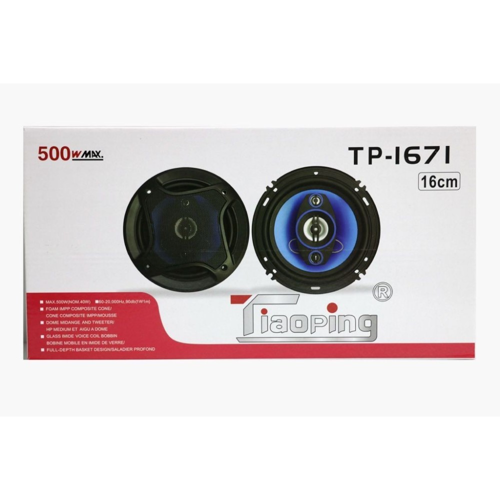 Colunas para Carro 500W TP-1671