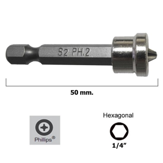 Conjunto 5 Ponteiras para Pladur Phillips PH2 MAURER