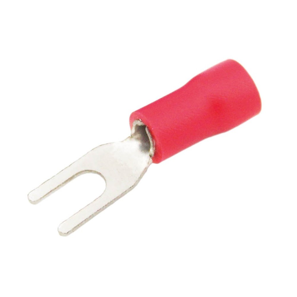 Terminal Forquilha Pré-Isolado 0.5 a 1.5MM Vermelho