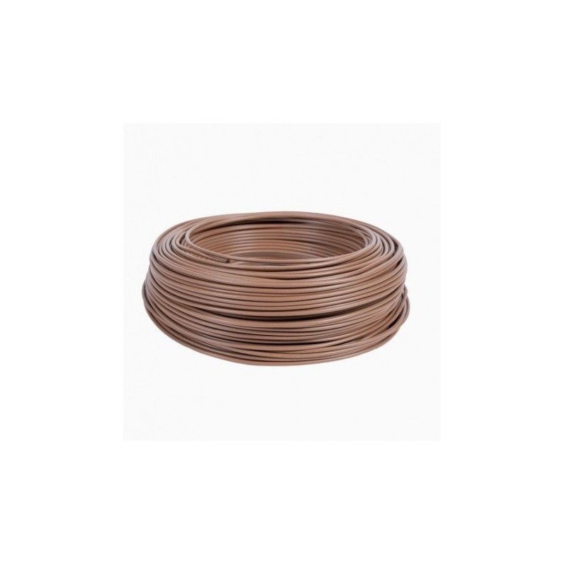 Fio Unifilar Castanho 1.5MM H07V-U 100M ALCOBRE