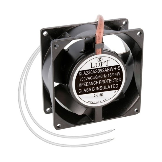 Ventilador Axial Rolamento de Esferas com 2 Fios Teflon 92x92x38MM 230V LUFT