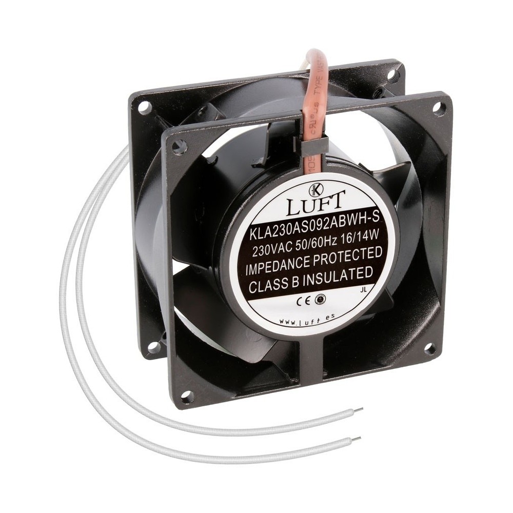 Ventilador Axial Rolamento de Esferas com 2 Fios Teflon 92x92x38MM 230V LUFT